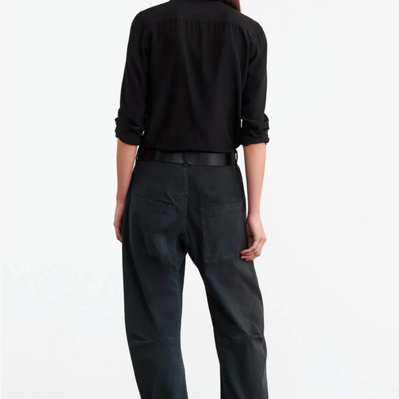 Nili Lotan Shon Carbon Bow Leg Pant 2 - Picture 2 of 9